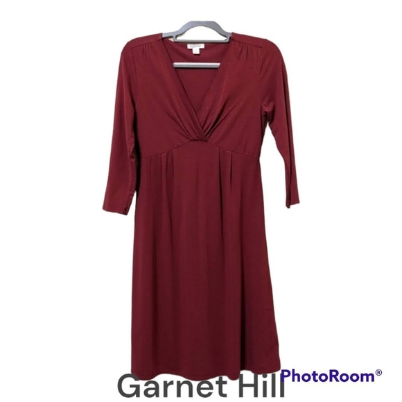 Garnet Hill Surplice Dress - Picture 1 of 5